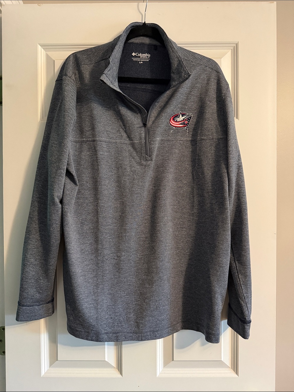 Columbia Grey Half-Zip Pullover with Team Emblem